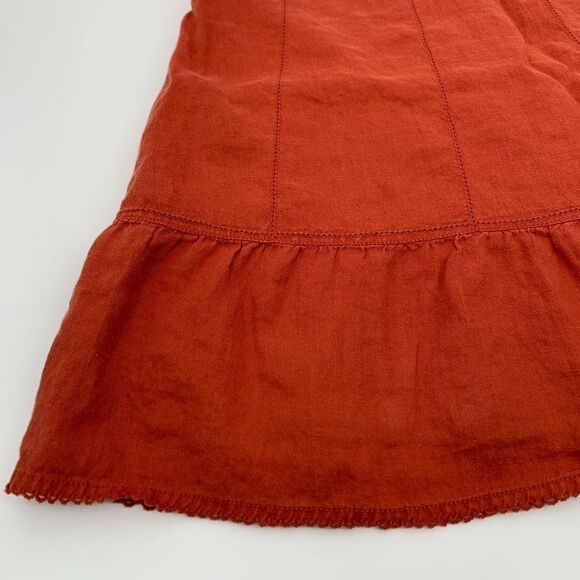 Anthropologie | Maeve | Rust Orange Women's Skirt | size 10 - Picture 7 of 8